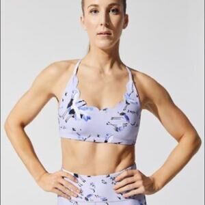 CARBON‎ 38 Birds Collection Scalloped Hem Bra Seamless Yoga Extra Small XS